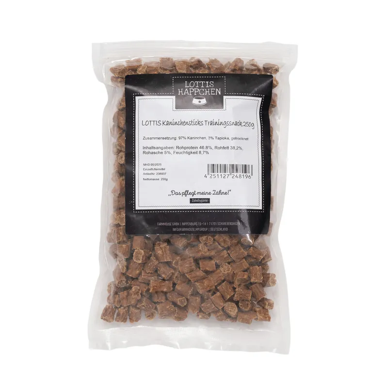 LOTTIS HÄPPCHEN Kaninchensnacks Trainingssnack 250 g Billig